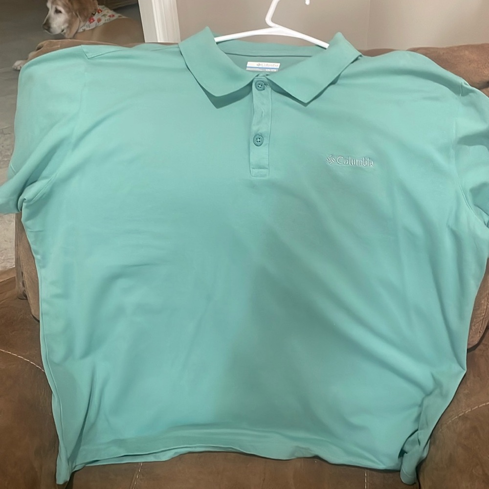 XXL Light green short sleeve Columbia polo